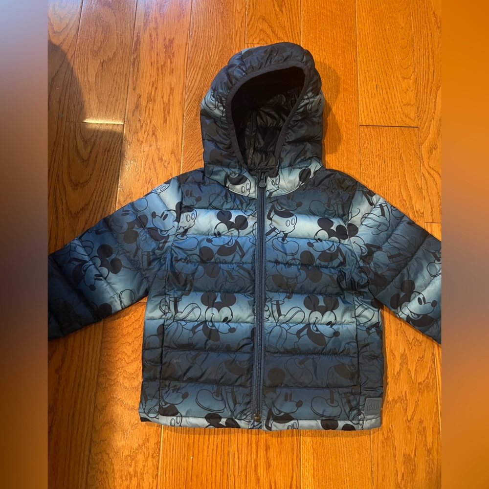 Gap Kids Blue Mickey Mouse Puffer Jacket